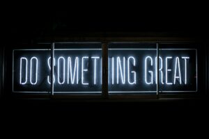 "Do something great" image in lights - Inclusive Leadership